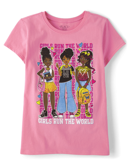 Camiseta con gráfico Girls Run The World