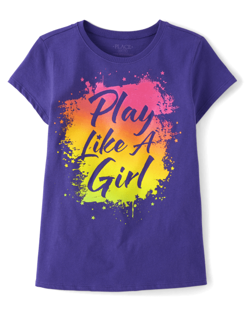 Girls Play Like A Girl Graphic Tee