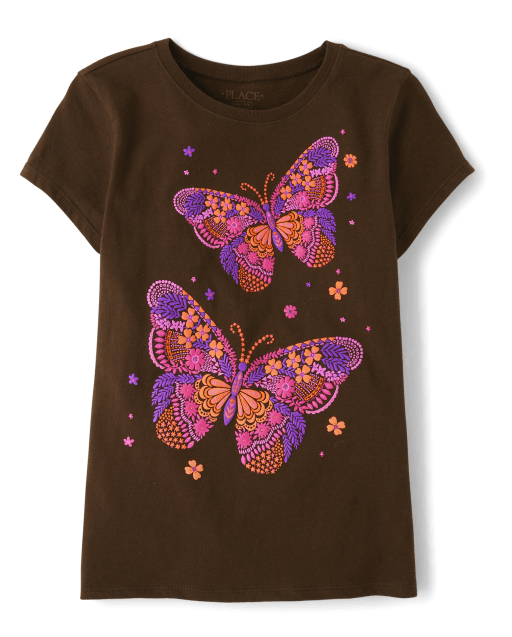 Girls Butterfly Graphic Tee
