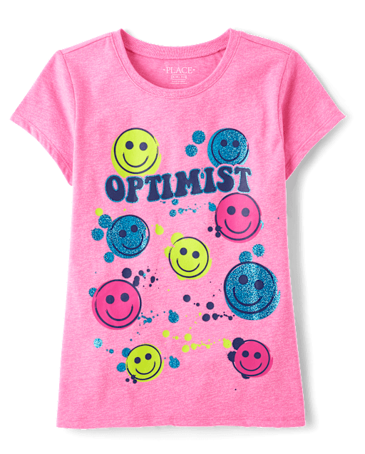 Camiseta con gráfico Optimist para niñas