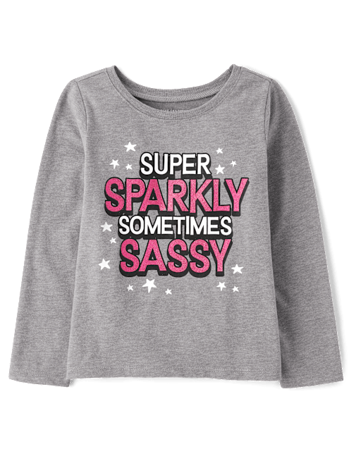 Camiseta con gráfico Sassy para bebés y niñas pequeñas