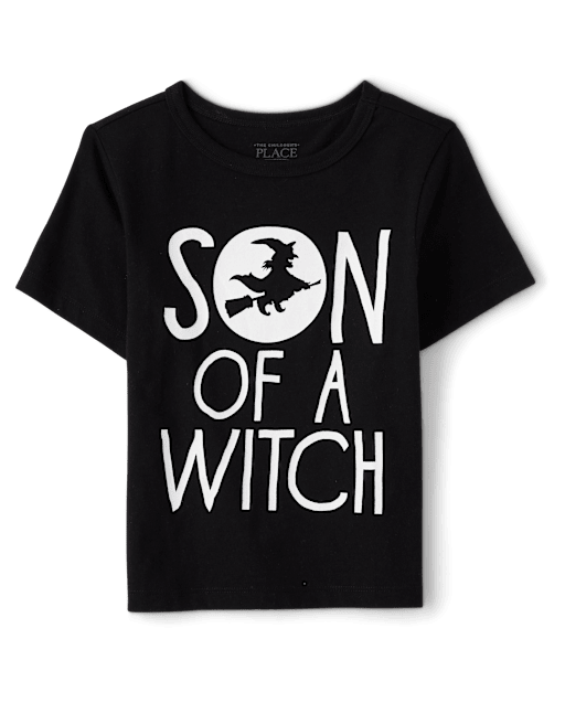 Baby And Toddler Boys Glow Son Of A Witch Graphic Tee
