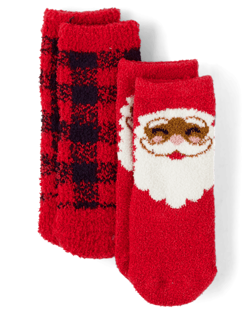 Bébé Et tout-petit Famille assorti Santa Cozy Chaussettes 2-Pack