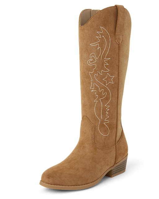 Bottes hautes de cowgirl cousues pour filles