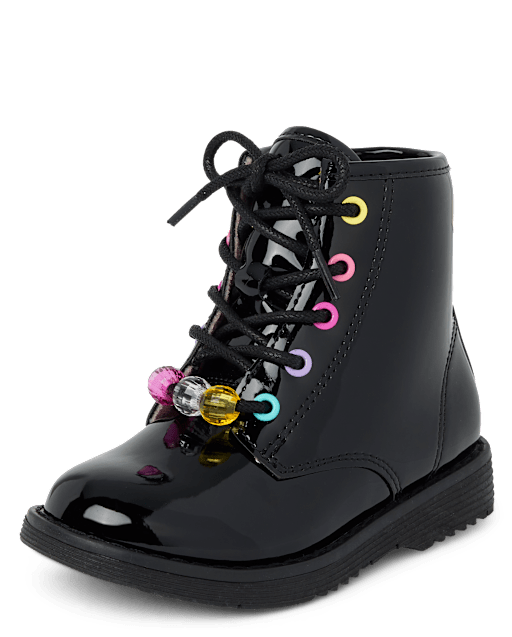 Toddler Girls Beaded Lace Up Booties