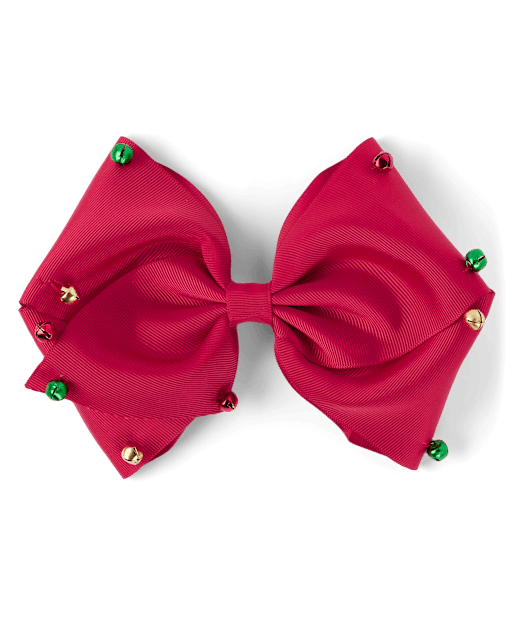 Girls Jingle Bell Bow Hair Clip