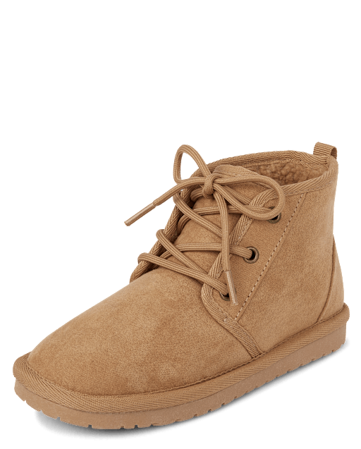Boys Lace Up Teddy Boots