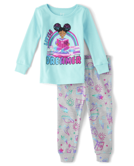 Baby And Toddler Girls Dreamer Snug Fit Cotton Pajamas
