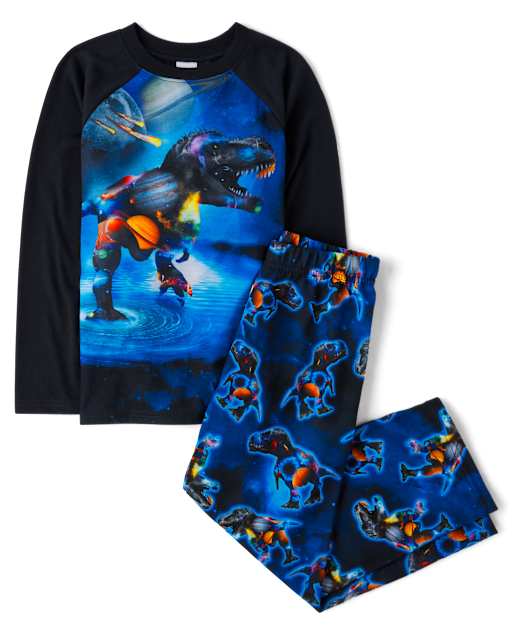 Boys Space Dino Pajamas