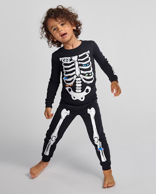 Baby And Toddler Glow Skeleton Snug Fit Cotton Pajamas