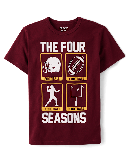 Boys Four Seasons Football Graphic Tee