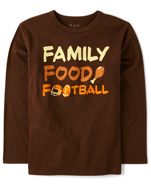 Boys Family Food Football Graphic Tee