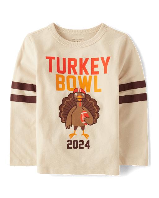 Unisex Baby And Toddler Matching Family Turkey Bowl 2024 Graphic Tee