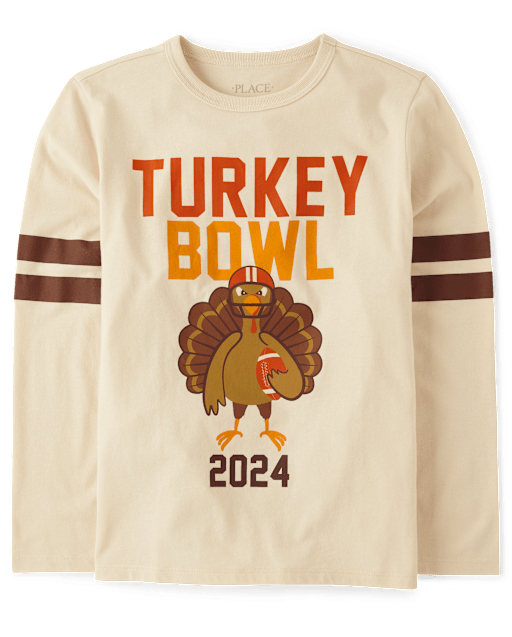 Unisex Kids Matching Family Turkey Bowl 2024 Graphic Tee