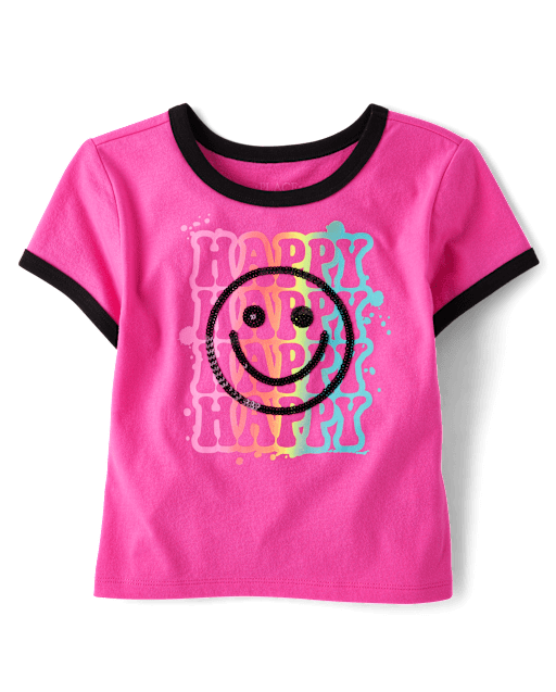 Girls Happy Face Top