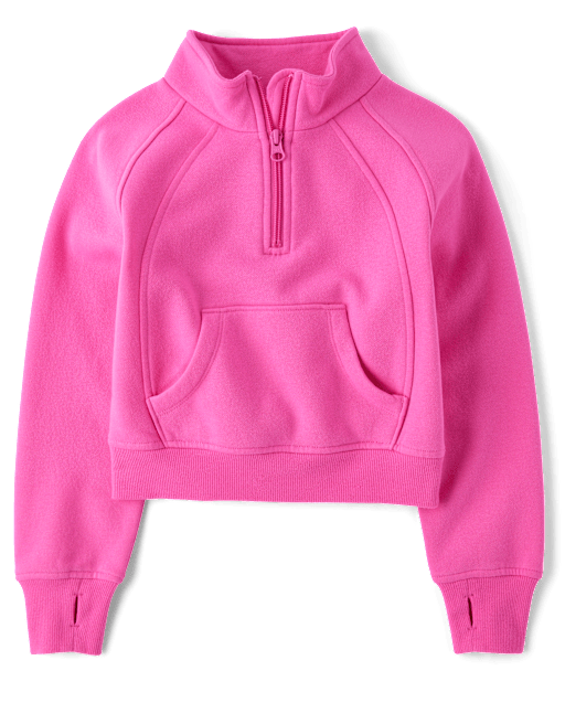 Girls Fleece Half Zip Pullover