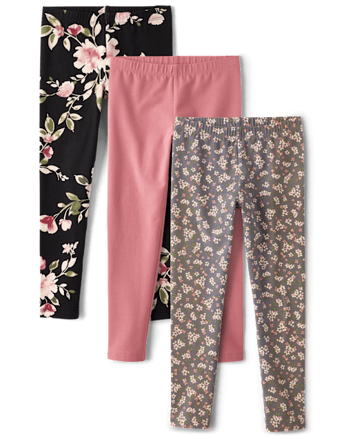 Pack de 3 Leggings estampados para niña