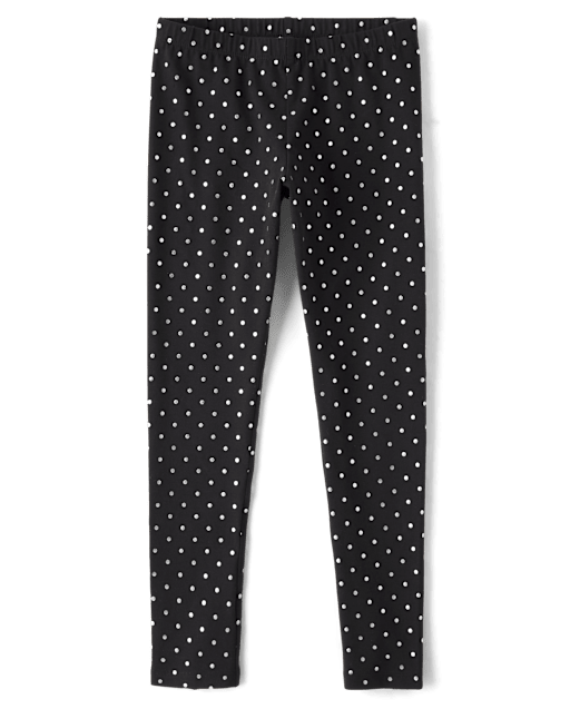 Girls Foil Dot Leggings
