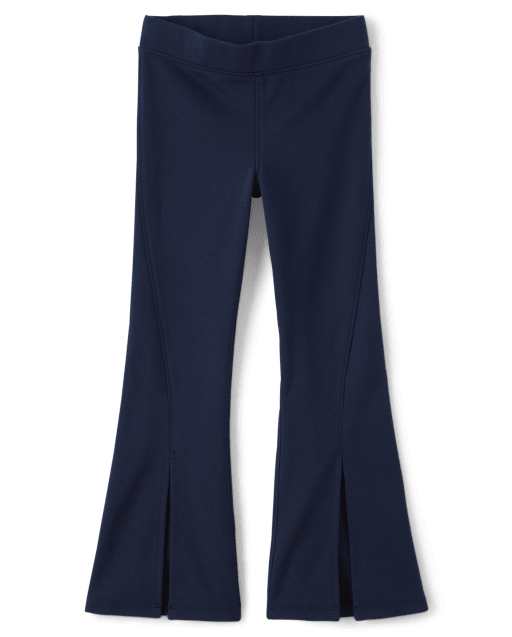 Jeggings de punto Ponte acampanados con abertura para niñas