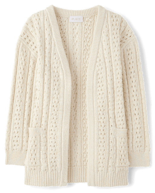 Girls Open Front Cardigan