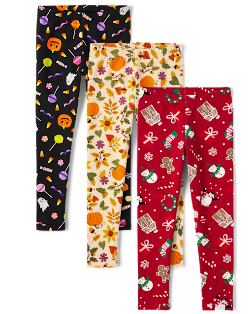 Pack de 3 Leggings navideños para niña