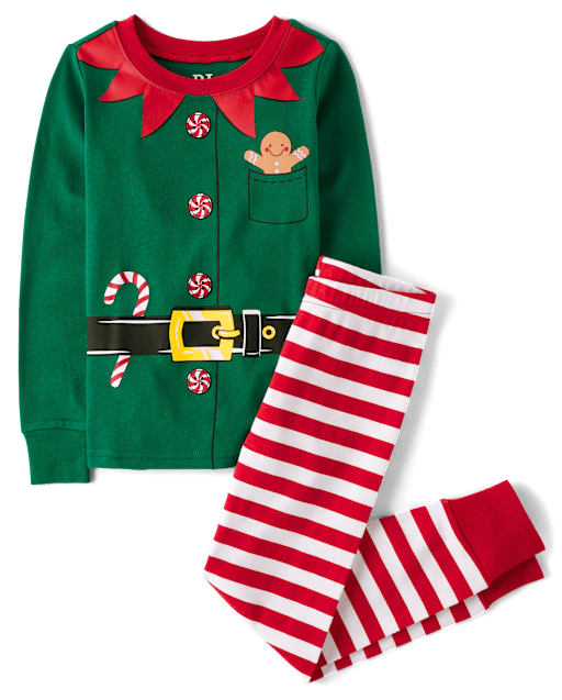 Pijama unisex de algodón Elf Snug Fit para niños