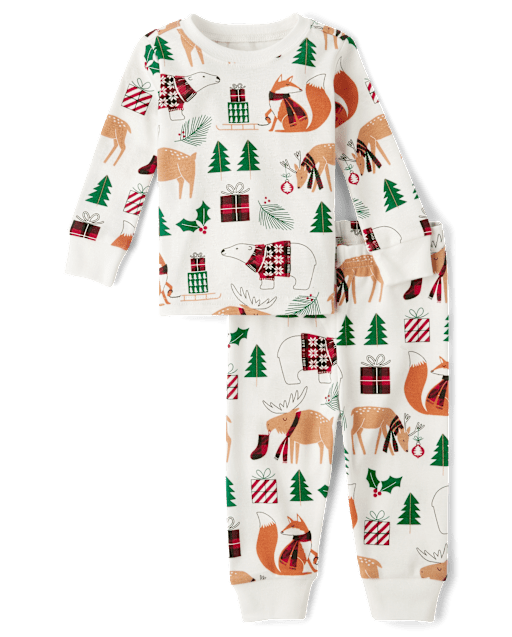 Baby And Toddler Matching Family Animal Snug Fit Cotton Pajamas