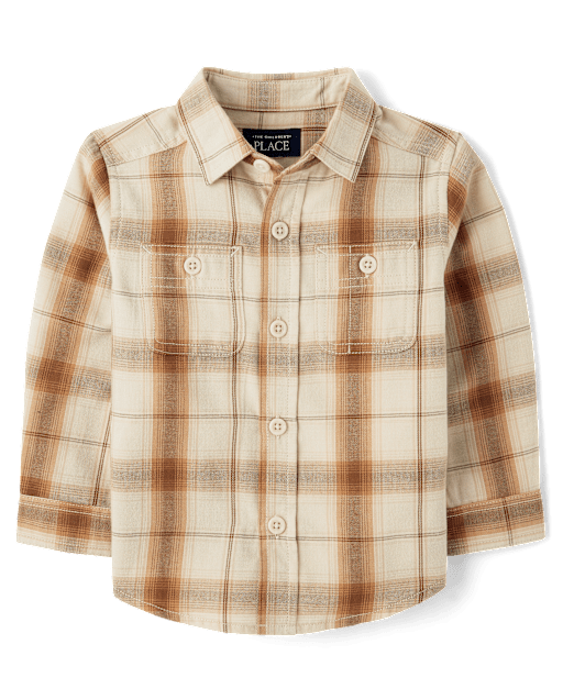 Baby And Toddler Boys Dad And Me Plaid Flannel Button Up Shirt