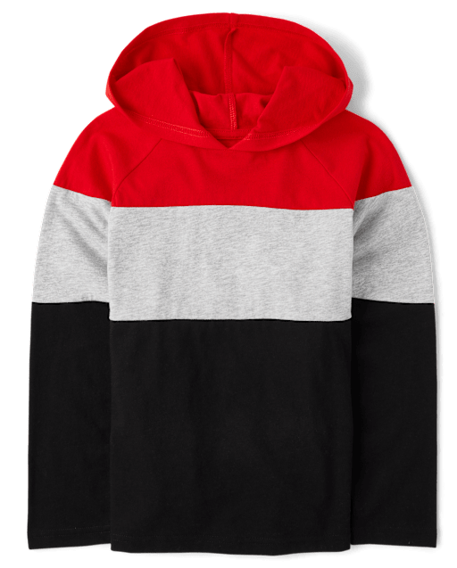 Boys Colorblock Hooded Top