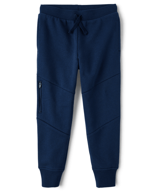 Boys Side Zip Premium Fleece Jogger Pants