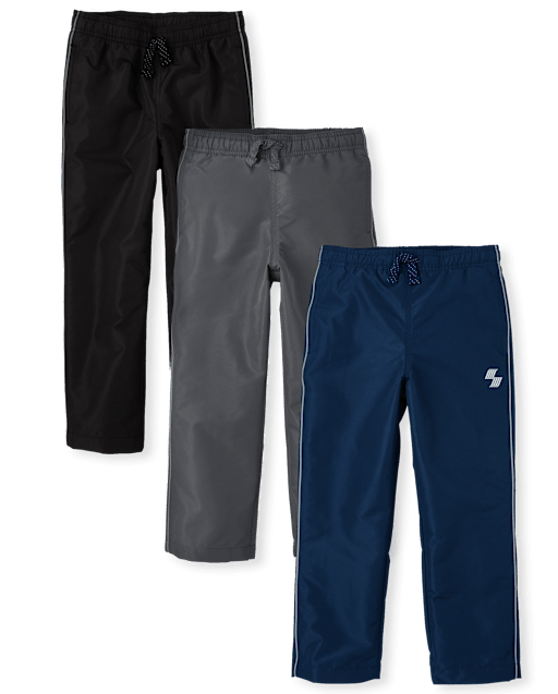 Boys Wind Pants 3-Pack