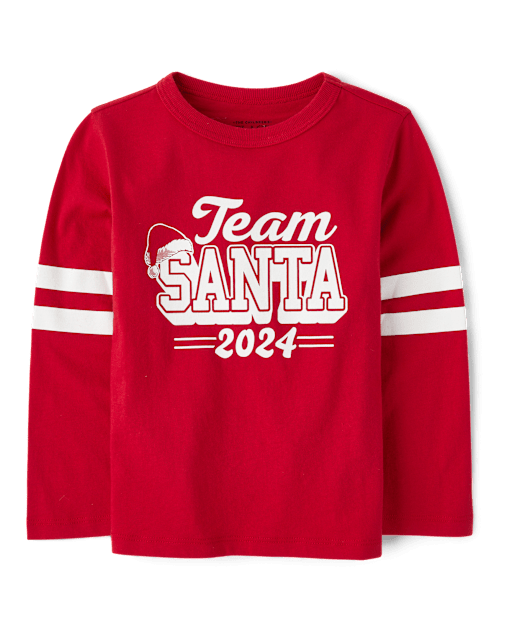 Unisex Baby And Toddler Matching Family Team Santa 2024 Graphic Tee