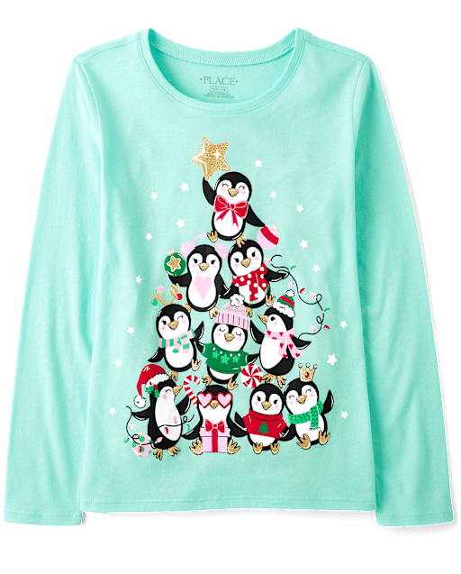 Camisetas estampadas Niña Pingüino