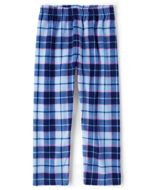 Girls Plaid Microfleece Pajama Pants