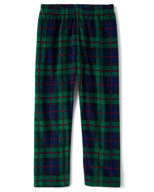 Boys Plaid Microfleece Pajama Pants