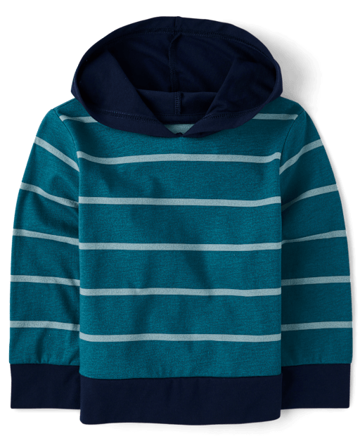 Baby And Toddler Boys Striped Hooded Top