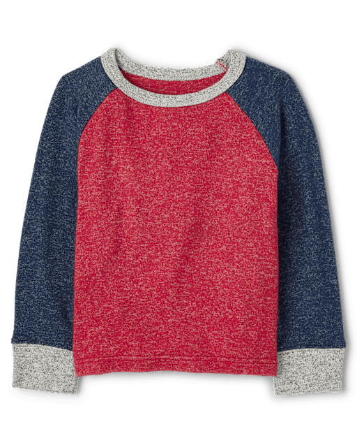 Baby And Toddler Boys Colorblock Plush Rib Raglan Top