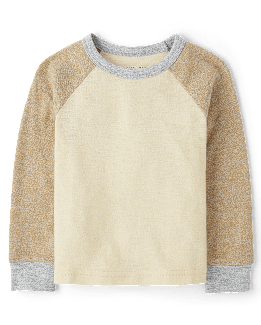 Baby And Toddler Boys Colorblock Plush Rib Raglan Top