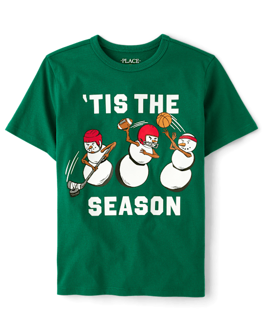 Boys Snowman Sports Graphic Tee