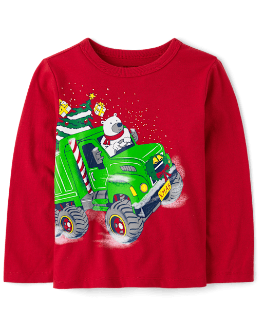 Baby And Niños pequeños Boys Polar Bear Monster Truck Camisetas estampadas