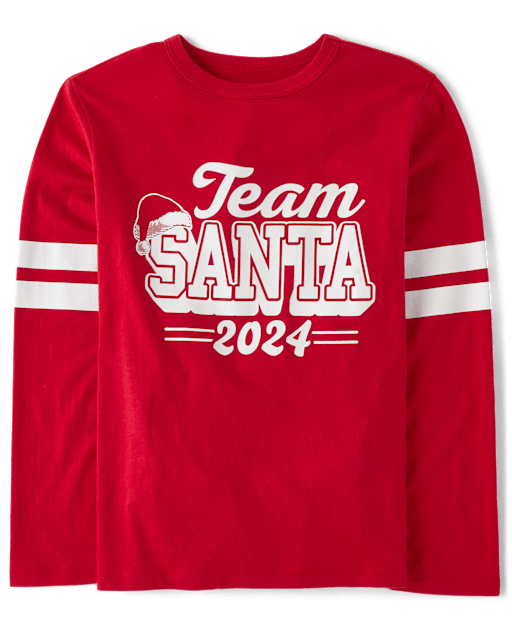 Unisex Kids Matching Family Team Santa 2024 Graphic Tee