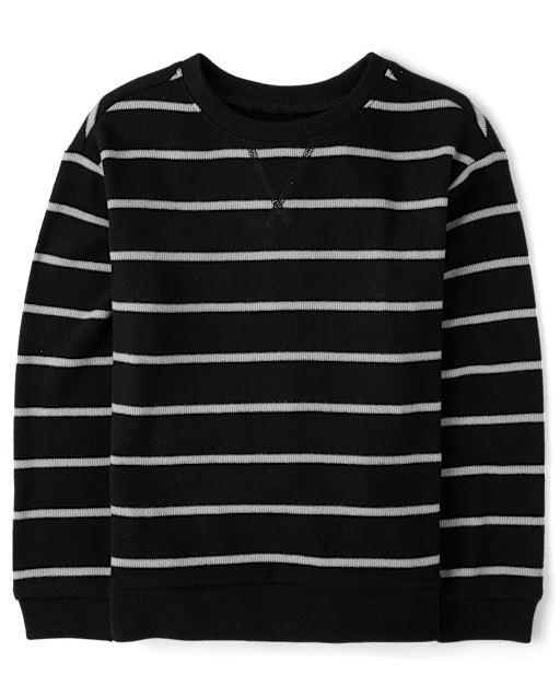 Boys Plush Rib Lightweight Sweater Top