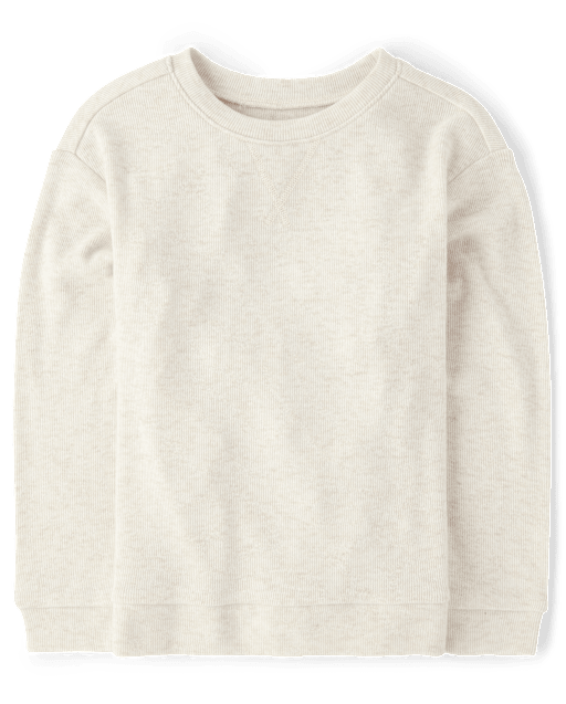 Boys Plush Rib Lightweight Sweater Top