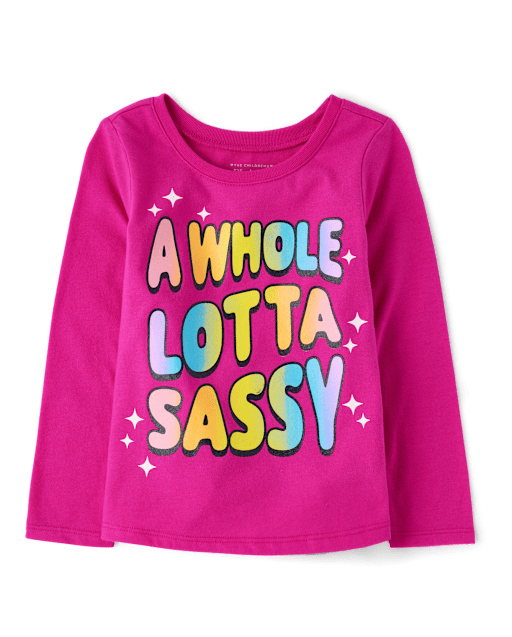 Baby And Niños pequeños Niña Whole Lotta Sassy Camisetas estampadas