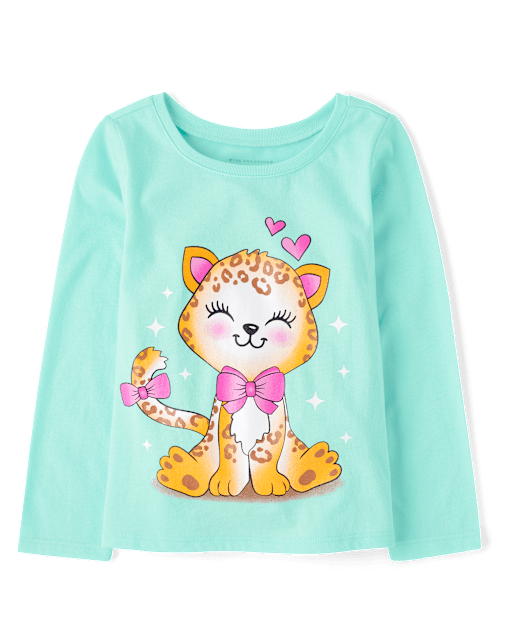 Baby And Niños pequeños Niña Cheetah Camisetas estampadas