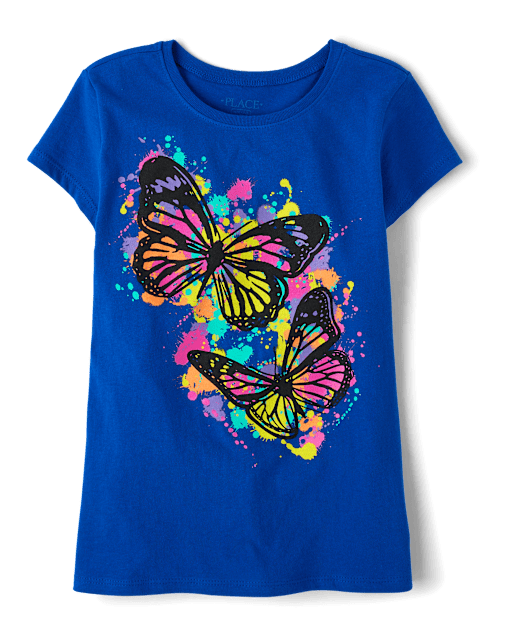 Girls Gloss Butterfly Graphic Tee