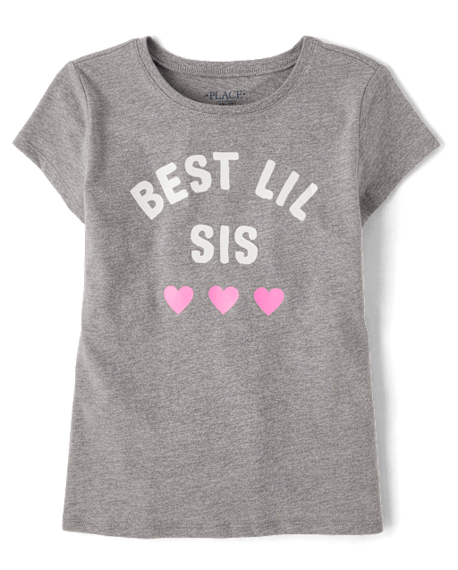 Girls Best Lil Sis Graphic Tee