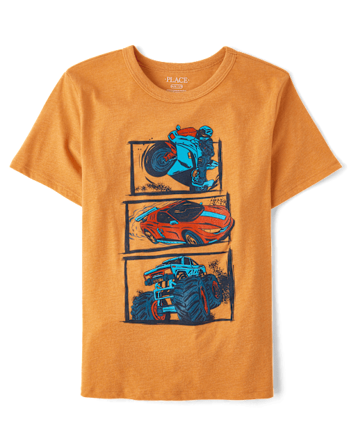 Boys Vehicle Graphic Tee