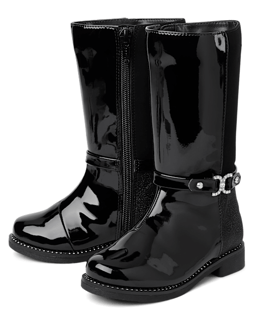 Toddler Girls Jeweled Buckle Tall Boots