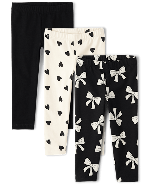 tout-petit, fille Imprimé Leggings 3-Pack